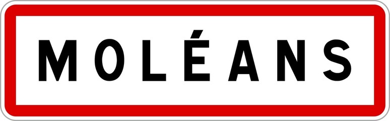 Panneau entrée ville agglomération Moléans / Town entrance sign Moléans