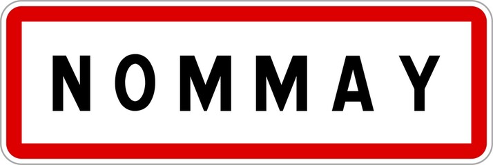 Panneau entrée ville agglomération Nommay / Town entrance sign Nommay