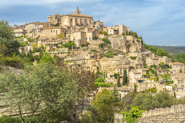 Provencal tourist village of Gordes, Vaucluse, Provence, France