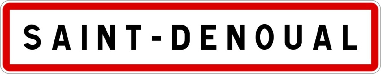 Panneau entrée ville agglomération Saint-Denoual / Town entrance sign Saint-Denoual