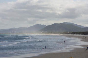 view of the beach in Florianopolis Brasil