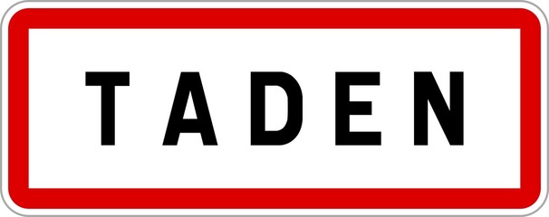 Panneau entrée ville agglomération Taden / Town entrance sign Taden