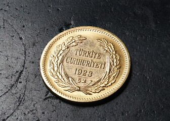 Turkey 100 Kurush 1975 gold coin