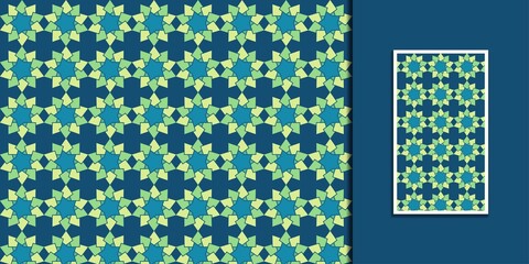 seamless geometry Islamic pattern. contemporary color