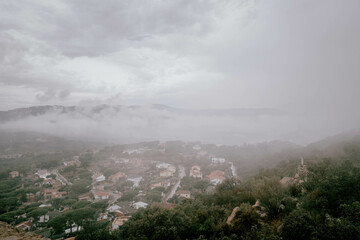 Cloudy village in Spain