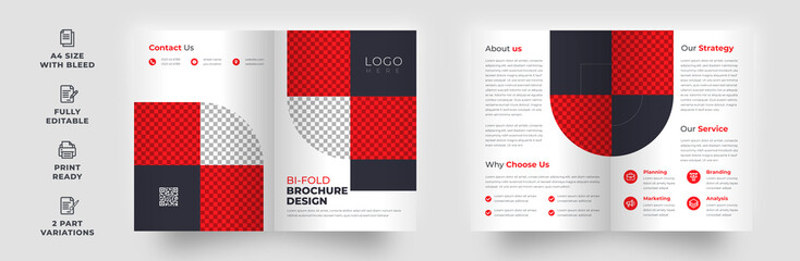 brochure bi fold tri-fold 16-page marketing agency annual report letterhead logo flyer poster magazine design layout creative corporate official editable minimal vector template design 