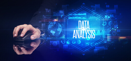 hand holding wireless peripheral, cyber security concept