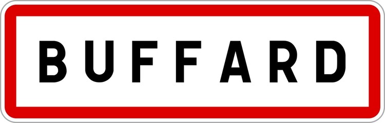 Panneau entrée ville agglomération Buffard / Town entrance sign Buffard