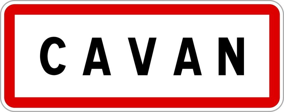 Panneau entrée ville agglomération Cavan / Town entrance sign Cavan