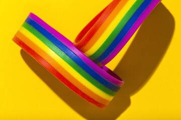 LGBT bracelets with the colors of the rainbow