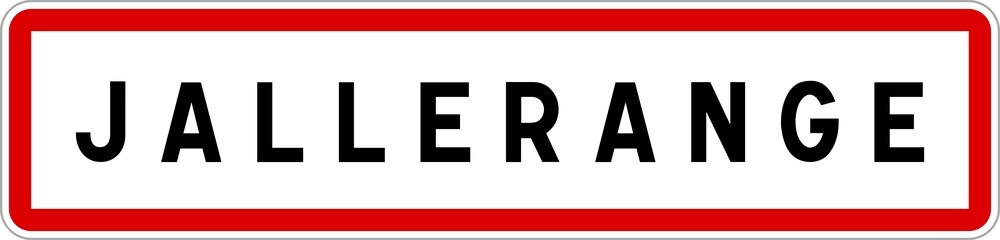 Panneau entrée ville agglomération Jallerange / Town entrance sign Jallerange