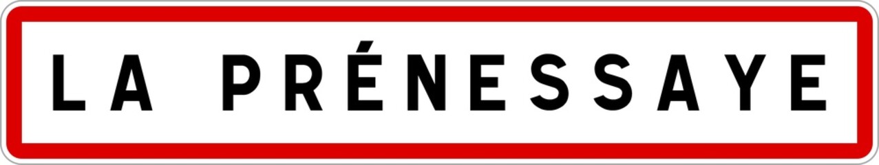 Panneau entrée ville agglomération La Prénessaye / Town entrance sign La Prénessaye