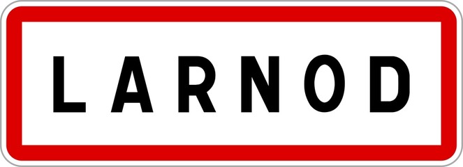 Panneau entrée ville agglomération Larnod / Town entrance sign Larnod