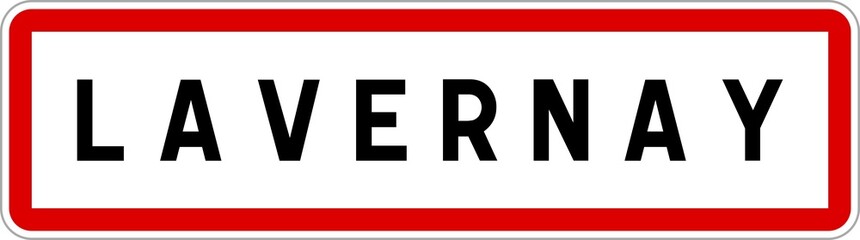 Panneau entrée ville agglomération Lavernay / Town entrance sign Lavernay