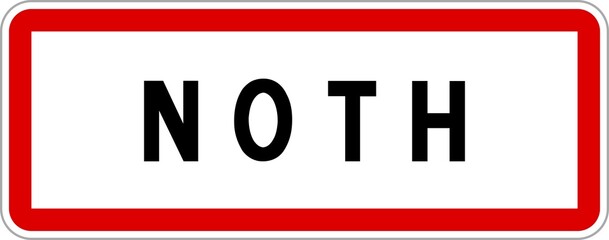 Panneau entrée ville agglomération Noth / Town entrance sign Noth