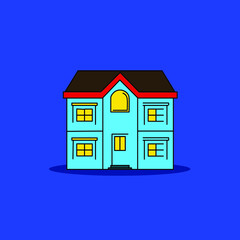 house icon on blue