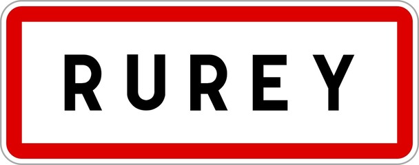 Panneau entrée ville agglomération Rurey / Town entrance sign Rurey