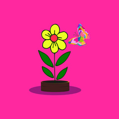 pink flower in vase