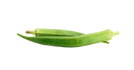 fresh okra or lady finger or Bhindi isolate on white background