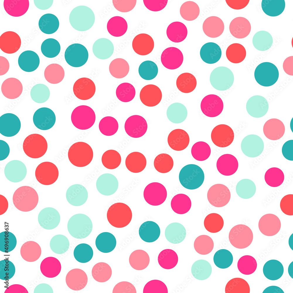 Poster simply seamless geometric pattern with circles. abstract background texture.