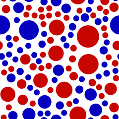 Simply seamless geometric pattern with circles. Abstract background texture. 
