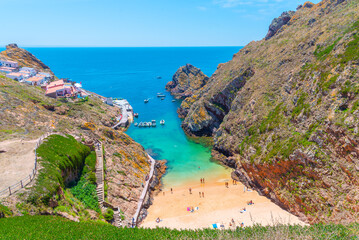 View of a beach at Berlenga Grande archipelago in Portugal