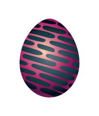 Dragon dinosaur egg with decorative pattern. Dino cartoon egg-shell. Whole painted egg icon. Vector spotted glossy egg-shaped of bird or animal