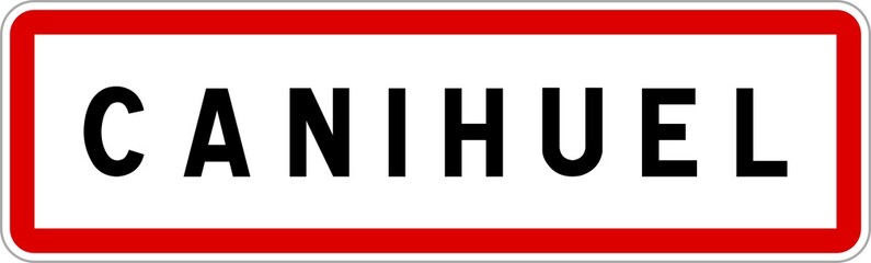 Panneau entrée ville agglomération Canihuel / Town entrance sign Canihuel