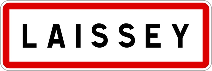 Panneau entrée ville agglomération Laissey / Town entrance sign Laissey