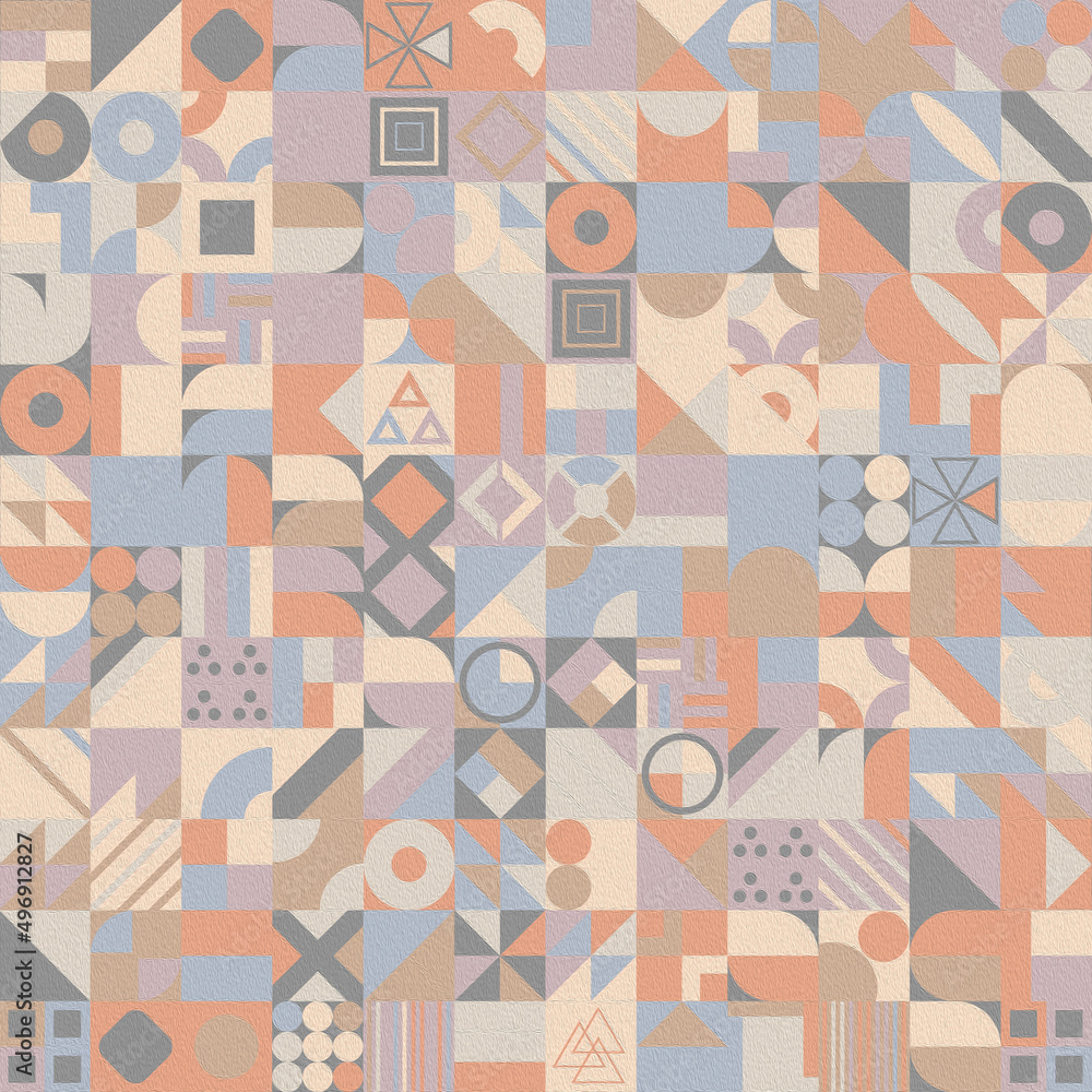 Aufkleber retro pattern of different shapes. colorful vector mosaic backdrop. geometric hipster retro backgrou