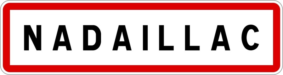 Panneau entrée ville agglomération Nadaillac / Town entrance sign Nadaillac