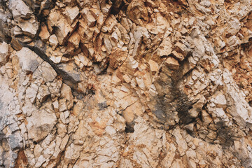 Mountain Rock Texture. Closeup Stone Background 