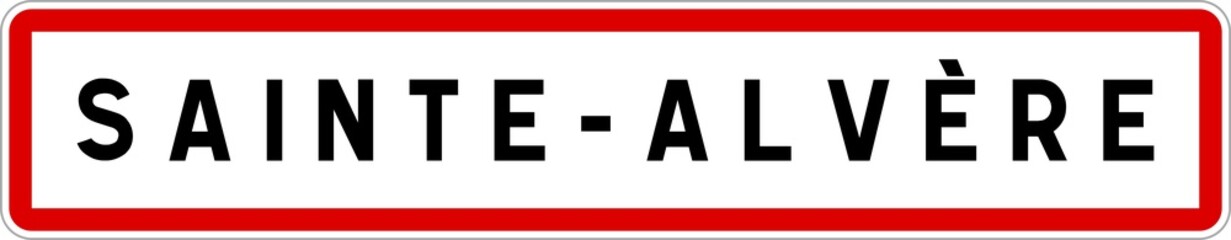 Panneau entrée ville agglomération Sainte-Alvère / Town entrance sign Sainte-Alvère
