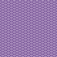 colorful simple vector pixel art seamless pattern of minimalistic mint blue magenta and deep violet scaly japanese water waves pattern