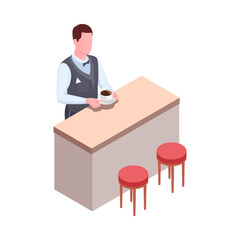 Barista Isometric Icon