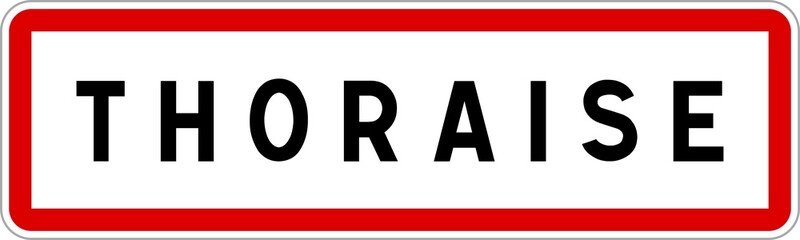 Panneau entrée ville agglomération Thoraise / Town entrance sign Thoraise
