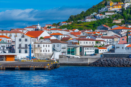 Velas port on Sao Jorge island of the Azores, Portugal