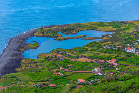 Faja dos Cubres marshes at Sao Jorge island in the Azores, Portugal © dudlajzov