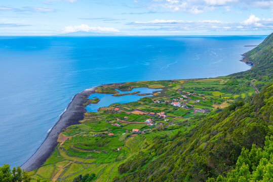 Faja dos Cubres marshes at Sao Jorge island in the Azores, Portugal