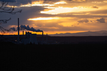 sunset over the landscape