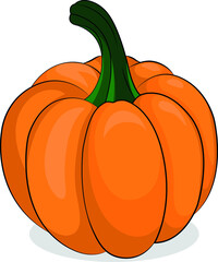 Pumpkin vector illustration design, suitable for logos, icons, stickers, illustrations, stickers, books, covers.