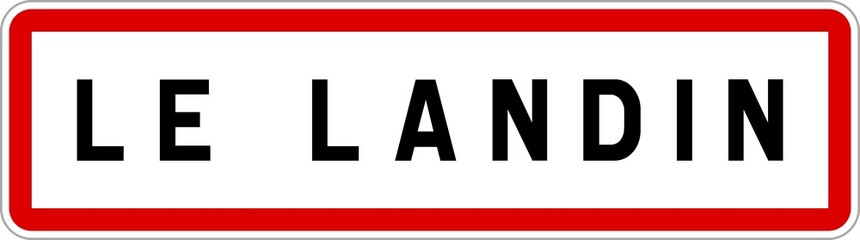 Panneau entrée ville agglomération Le Landin / Town entrance sign Le Landin