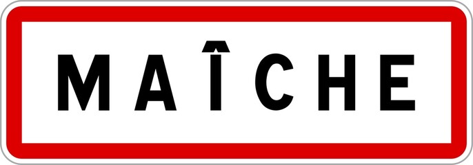 Panneau entrée ville agglomération Maîche / Town entrance sign Maîche