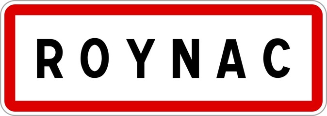 Panneau entrée ville agglomération Roynac / Town entrance sign Roynac
