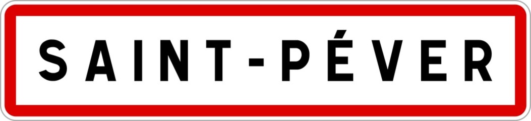 Panneau entrée ville agglomération Saint-Péver / Town entrance sign Saint-Péver