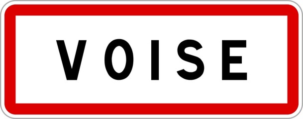 Panneau entrée ville agglomération Voise / Town entrance sign Voise