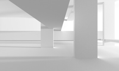 Obraz premium White Modern Background. Abstract Building Concept