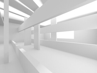 Obraz premium White Modern Background. Abstract Building Concept
