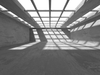 Abstract architecture interior background. Empty concrete room