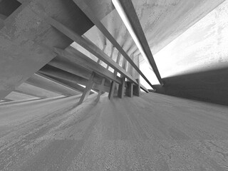 Abstract architecture interior background. Empty concrete room